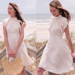 Gal Meets Glam Collection Aimee Dress Neck Tie Textured New With Tags Size 2 NWT